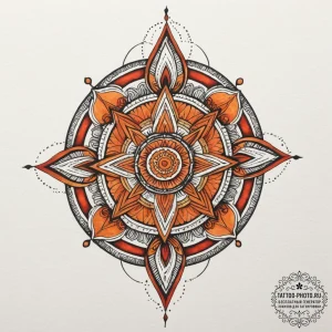 Tattoo sketch: watercolor splashes of orange,... - эскиз тату (№1755416323_0, 17.08.2025 07:38) — tattoo-photo.ru