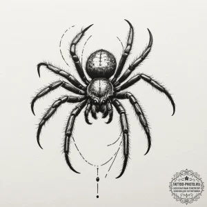 Tarantula, ink illustration for tattoo, linew... - эскиз тату (№1755416915_0, 17.08.2025 07:48) — tattoo-photo.ru