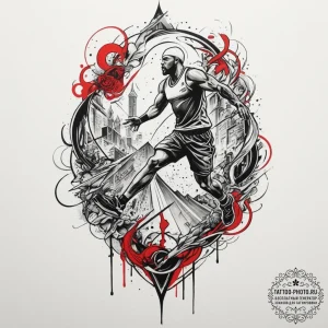 Tattoo design an abstract representation of "... - эскиз тату (№1755418681_0, 17.08.2025 08:18) — tattoo-photo.ru
