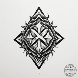 Tattoo design a rough, unpolished stone with... - эскиз тату (№1755420061_0, 17.08.2025 08:41) — tattoo-photo.ru