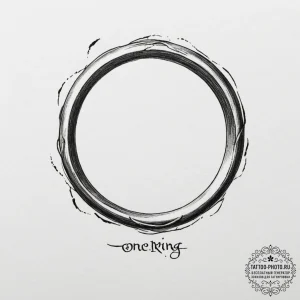 The "one ring" with inscription - эскиз тату (№1755421252_0, 17.08.2025 09:00) — tattoo-photo.ru