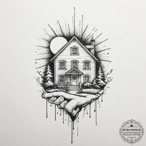 Tattoo sketch a simple, colorful drawing of a... - эскиз тату (№1755421645_0, 17.08.2025 09:07) — tattoo-photo.ru