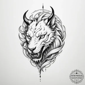 Chimera - эскиз тату (№1755438060_0, 17.08.2025 13:41) — tattoo-photo.ru
