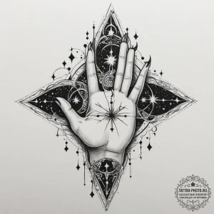 Tattoo design a tiny constellation on the top... - эскиз тату (№1755439821_0, 17.08.2025 14:10) — tattoo-photo.ru