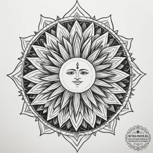 Tattoo sketch a stylized representation of th... - эскиз тату (№1755440800_0, 17.08.2025 14:26) — tattoo-photo.ru