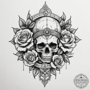 Tattoo design a minimalist zodiac symbol with... - эскиз тату (№1755443150_0, 17.08.2025 15:05) — tattoo-photo.ru