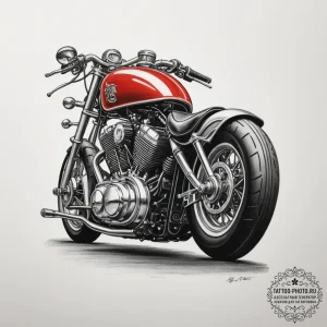 A close-up shot of the intricate engine of a... - эскиз тату (№1755443736_0, 17.08.2025 15:15) — tattoo-photo.ru