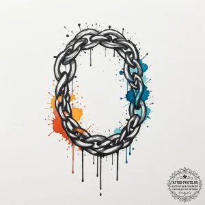 Tattoo sketch two halves of a connected chain... - эскиз тату (№1755448216_0, 17.08.2025 16:30) — tattoo-photo.ru