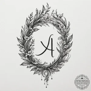 123. tattoo sketch: "lelya" rune with a youth... - эскиз тату (№1755449433_0, 17.08.2025 16:50) — tattoo-photo.ru