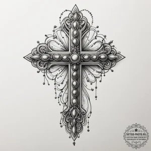 Beads, tattoo sketch design, on a clean white... - эскиз тату (№1755453246_0, 17.08.2025 17:54) — tattoo-photo.ru