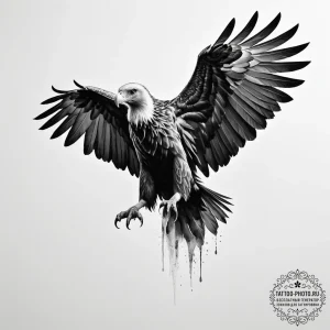 Vulture - эскиз тату (№1755463103_0, 17.08.2025 20:38) — tattoo-photo.ru