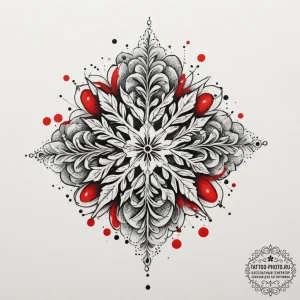 Snowflake, artistic tattoo sketch, soft whip... - эскиз тату (№1755464905_0, 17.08.2025 21:08) — tattoo-photo.ru