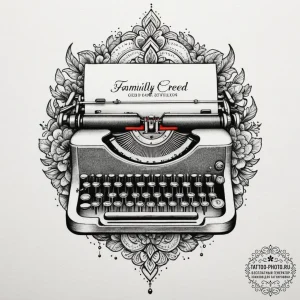 Tattoo sketch a family motto or creed in a cl... - эскиз тату (№1755467267_0, 17.08.2025 21:47) — tattoo-photo.ru