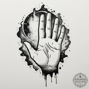 Tattoo design a delicate hand reaching out to... - эскиз тату (№1755472198_0, 17.08.2025 23:09) — tattoo-photo.ru
