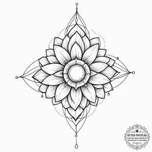 Tattoo sketch a subtle geometric pattern on t... - эскиз тату (№1755475100_0, 17.08.2025 23:58) — tattoo-photo.ru