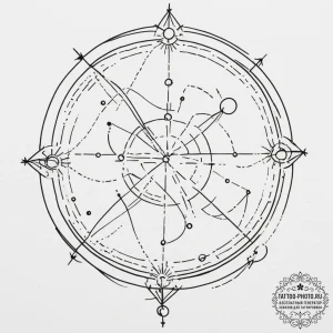 Tattoo sketch a minimalist constellation of a... - эскиз тату (№1755476457_0, 18.08.2025 00:20) — tattoo-photo.ru