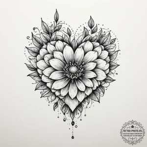 Tattoo design a pixelated heart that is also... - эскиз тату (№1755479747_0, 18.08.2025 01:15) — tattoo-photo.ru