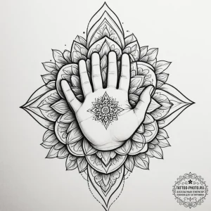 Tattoo sketch a 'high five' gesture, split be... - эскиз тату (№1755481338_0, 18.08.2025 01:42) — tattoo-photo.ru