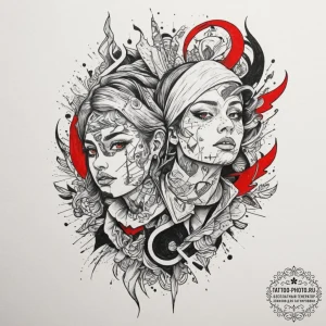 Tattoo sketch two halves of a song lyric., co... - эскиз тату (№1755486744_0, 18.08.2025 03:12) — tattoo-photo.ru