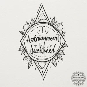 Tattoo sketch a glowing "achievement unlocked... - эскиз тату (№1755488549_0, 18.08.2025 03:42) — tattoo-photo.ru
