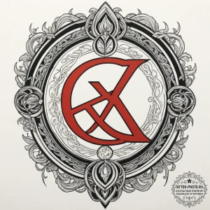 119. tattoo design: a minimalist "oud" rune,... - эскиз тату (№1755490748_0, 18.08.2025 04:19) — tattoo-photo.ru