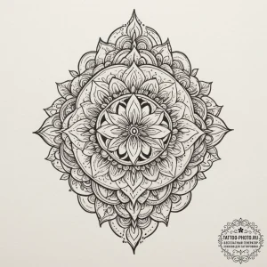 Tattoo sketch a unique pattern representing p... - эскиз тату (№1755492161_0, 18.08.2025 04:42) — tattoo-photo.ru