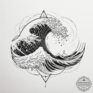 Tattoo design an abstract representation of a... - эскиз тату (№1755493557_0, 18.08.2025 05:05) — tattoo-photo.ru