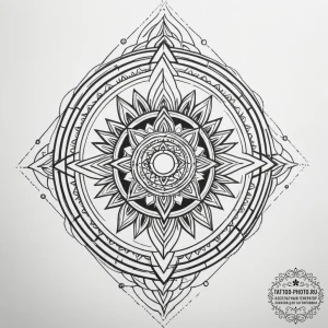 Tattoo design a stylized gaming monitor with... - эскиз тату (№1755496746_0, 18.08.2025 05:59) — tattoo-photo.ru
