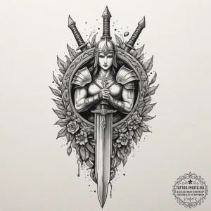 78. tattoo sketch: "sila" rune integrated int... - эскиз тату (№1755499329_0, 18.08.2025 06:42) — tattoo-photo.ru