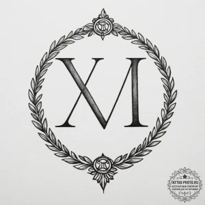 Tattoo design a custom roman numeral date rep... - эскиз тату (№1755503738_0, 18.08.2025 07:55) — tattoo-photo.ru