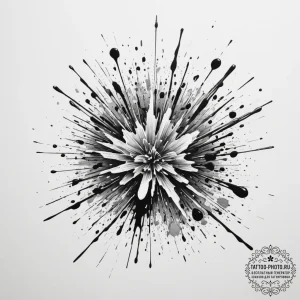 The chaotic beauty of a painter's messy, pain... - эскиз тату (№1755504928_0, 18.08.2025 08:15) — tattoo-photo.ru
