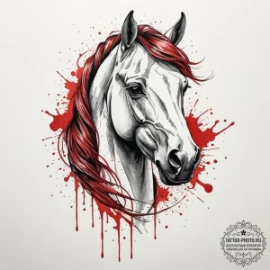 Horse, tattoo flash sheet design, detailed cr... - эскиз тату (№1755509353_0, 18.08.2025 09:29) — tattoo-photo.ru