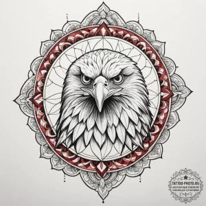 Eagle, tattoo sketch design, soft whip shadin... - эскиз тату (№1755510186_0, 18.08.2025 09:43) — tattoo-photo.ru