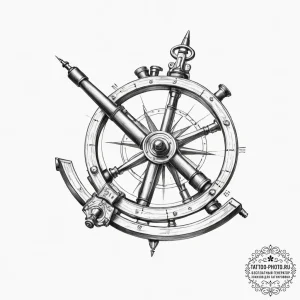 Sextant - эскиз тату (№1755511178_0, 18.08.2025 09:59) — tattoo-photo.ru