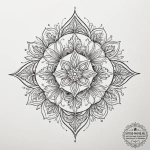 Tattoo design a single, delicate snowflake me... - эскиз тату (№1755513566_0, 18.08.2025 10:39) — tattoo-photo.ru