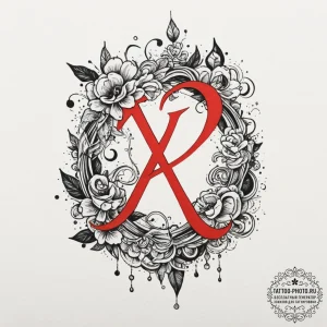 Tattoo sketch a subtle initial with a small,... - эскиз тату (№1755513963_0, 18.08.2025 10:46) — tattoo-photo.ru