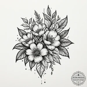 флора и фауна (концептуальные), tattoo flash... - эскиз тату (№1755517957_0, 18.08.2025 11:52) — tattoo-photo.ru