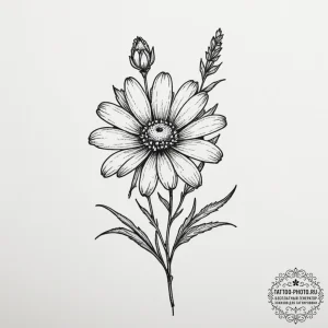 Tattoo sketch a slender sprig of lavender or... - эскиз тату (№1755541109_0, 18.08.2025 18:18) — tattoo-photo.ru
