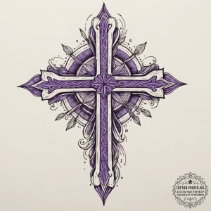 Violet, artistic tattoo sketch, bold outlines... - эскиз тату (№1755542479_0, 18.08.2025 18:41) — tattoo-photo.ru