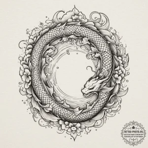 Tattoo design an abstract 'portal' on one, le... - эскиз тату (№1755544649_0, 18.08.2025 19:17) — tattoo-photo.ru