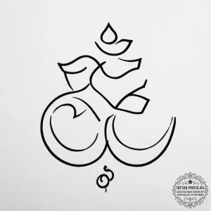 Om (symbol) - эскиз тату (№1755544848_0, 18.08.2025 19:20) — tattoo-photo.ru