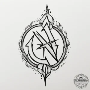 52. tattoo sketch: a raw, hand-poked style ru... - эскиз тату (№1755545244_0, 18.08.2025 19:27) — tattoo-photo.ru