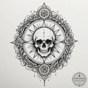 Tattoo design: a symbolic depiction of the cy... - эскиз тату (№1755545441_0, 18.08.2025 19:30) — tattoo-photo.ru