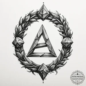 105. tattoo sketch: "opora" rune with subtle... - эскиз тату (№1755550400_0, 18.08.2025 20:53) — tattoo-photo.ru