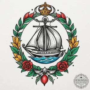 Ornament, tattoo flash sheet design, on a cle... - эскиз тату (№1755551388_0, 18.08.2025 21:09) — tattoo-photo.ru