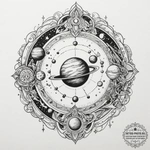 Tattoo sketch a cosmic landscape with the rul... - эскиз тату (№1755554167_0, 18.08.2025 21:56) — tattoo-photo.ru