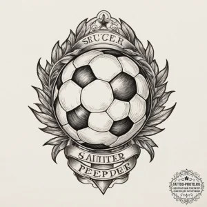 Soccer ball, tattoo line art, on a clean whit... - эскиз тату (№1755554562_0, 18.08.2025 22:02) — tattoo-photo.ru