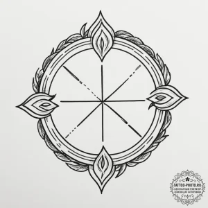 Tattoo sketch a symbol representing a core pe... - эскиз тату (№1755556372_0, 18.08.2025 22:32) — tattoo-photo.ru