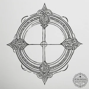 An icelandic magical stave (e.g., ægishjálmur... - эскиз тату (№1755557568_0, 18.08.2025 22:52) — tattoo-photo.ru