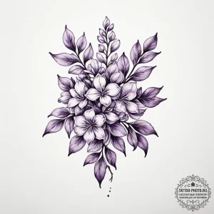 Lilac - эскиз тату (№1755561760_0, 19.08.2025 00:02) — tattoo-photo.ru